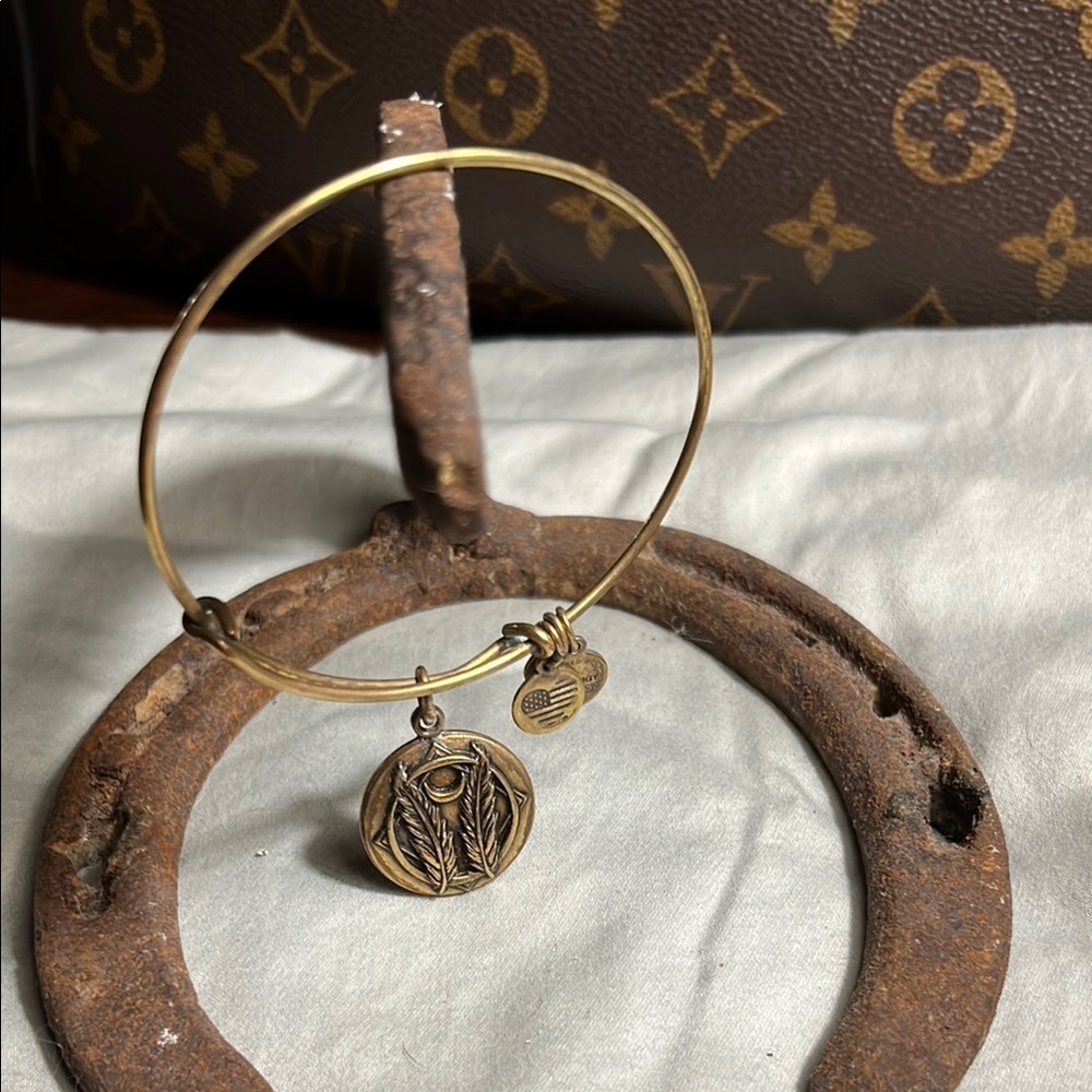 Gold Charm Bangle Bracelet